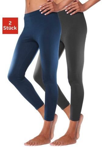 vivance active Legging met rubberen tailleband, loungewear (2-delig, Set van 2)