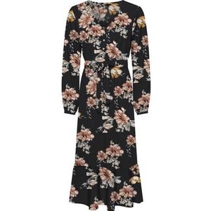 Only Gedessineerde jurk ONLNOVA LIFE L/S AMY LONG DRESS AOP PTM