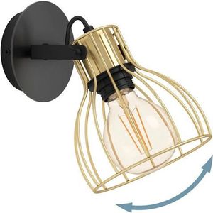 EGLO Sambatello wandlamp - E27(excl.) - Design - Metaal - Goud, Zwart