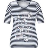 Rabe Shirt met strepen en siersteentjes