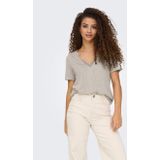 Only Shirt met V-hals ONLZOLA LIFE S/S V-NECK LACE TOP JRS