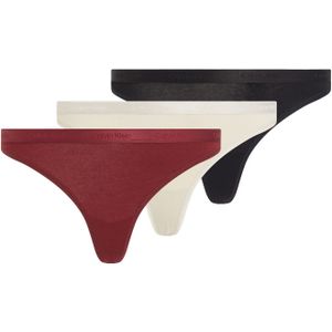 Calvin Klein Stringtanga THONG 3PK met elastische logo-band (3 stuks)