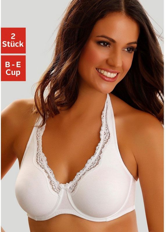 Petite fleur Beugel-bh met draagvariant haltermodel, basic dessous (Set van 2)