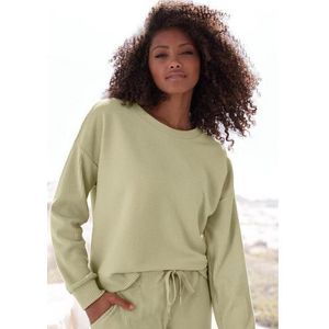 s.Oliver RED LABEL Beachwear Sweatshirt Van ribkwaliteit met overlappende schouders, loungepak