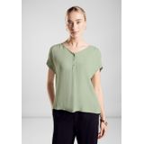 STREET ONE Shirttop met zachte crinkle viscose voorkant