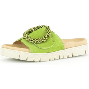 Gabor - Slippers - Appelgroen - Plateauhak - Klittenbandsluiting