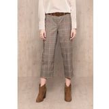 bianca geweven broek PARIGI trendy ruit-look in retro kleuren