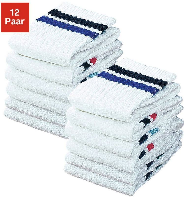 Go in Tennissokken met frotté (set, 12 paar)
