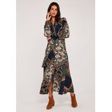 Apricot gedessineerde jurk »Scarf Print Shirt Maxi Dress«