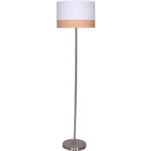 SalesFever Staande lamp Jannes Decor lampenkap in hout-look