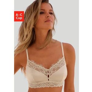 Lascana Bralette-bh zonder beugels gemaakt van hoogwaardige kwaliteit met hoog gehalte aan zijde, lingerie