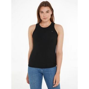 Tommy Hilfiger Geribde tanktop SLIM 5X2 RIB TANK TOP NS strapless elastische geribde top, ronde hals, staple piece, zwaar