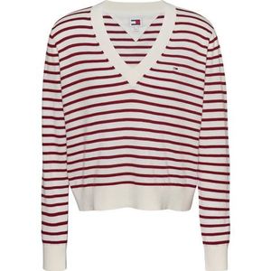 TOMMY JEANS Gebreide trui TJW ESSENTIAL VNECK SWEATER EXT