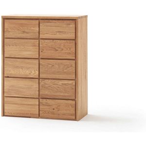 Home affaire Kast Zetra ladekast, 5 lades/1 deur met soft-close functie Kant-en-klaar gemonteerd, massief eiken, breedte 88 cm
