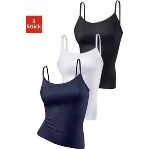 vivance active Top met spaghettibandjes van zacht microvezel (Set van 3)