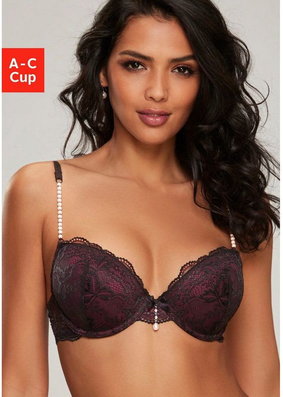 Lascana Push-up-bh met elegante kralendetails, sexy dessous