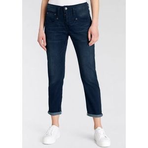Herrlicher Rechte jeans Shyra Cropped Denim Smooth In boyfriend-stijl, verweerde effecten, vintage