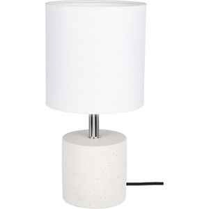 SPOT Light Tafellamp Strong Echt beton - met de hand gemaakt, natuurproduct, lampenkap van stof (1 stuk)
