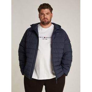 Tommy Hilfiger Gewatteerde jas BT-MIX QUILT HOODED JACKET-B in grote maten, logoborduring