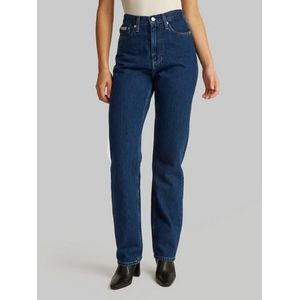 Calvin Klein Mom jeans HIGH RISE STRAIGHT lichte stone wash-look, met muntzakje