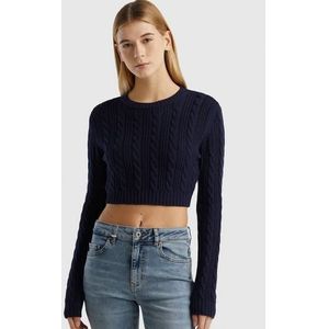 United Colors of Benetton Trui met ronde hals cropped