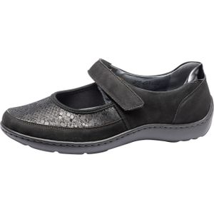 Waldläufer Ballerina's met riempje Henni , lage schoen, comfortabele schoen, klittenbandschoen in breedte h (= zeer breed)