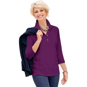 Poloshirt - Violet - 50% Katoen - 50% Modaal - Knoopsluiting - Polokraag