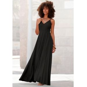 Lascana Maxi-jurk van geweven viscose, cut-out op de rug, chiffon stof, zomerjurk