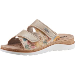 Rohde - Baviera - Pantoffels - Beige - Sleehak - Klittenbandsluiting