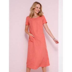 A-lijn Jurk - Koraal - 100% Polyester