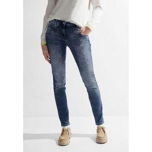 Cecil Slim fit jeans Vicky Authentic in middenblauwe wassing