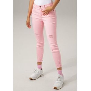 Aniston CASUAL Skinny fit jeans met vernietigde werking