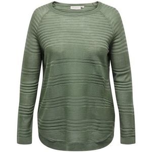 ONLY CARMAKOMA Trui met ronde hals CARNEWAIRPLAIN LS PULLOVER KNT