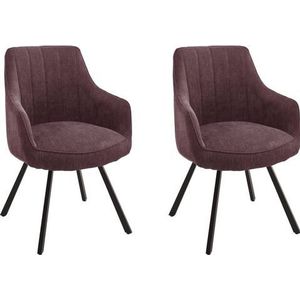 MCA furniture Eetkamerstoel Sassello Stoel 180º draaibaar met nivellering, bekleding, belastbaar tot 120 kg (set, 2 stuks)