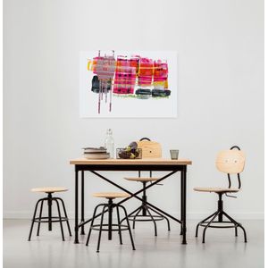 Komar Artprint op linnen Ruby Pink - Afmeting 60 x 90 cm Canvasdoek met echt houten frame (1 stuk)