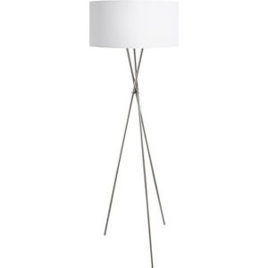 EGLO Staande lamp FONDACHELLI wit nikkel / ø 51 x h 151,5 cm / hoogwaardige staande lamp