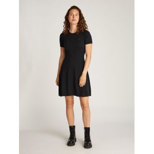 Tommy Hilfiger Jerseyjurk CO JERSEY STITCH F&F DRESS met logoborduursel op borsthoogte