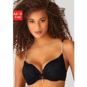 Lascana Push-up-bh met speciale sierparel details, sexy lingerie