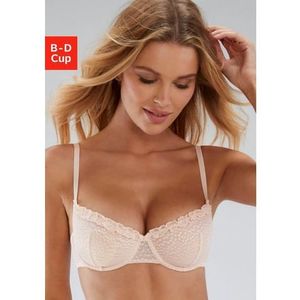 Vivance Beugel-bh in subtiel transparant mesh met ruches, lingerie