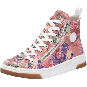 Rieker Sneakers high top sneaker, vrijetijdsschoen, veterschoen met plateauzool