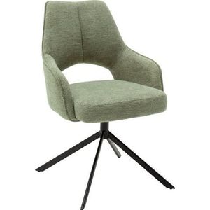 MCA furniture Stoel met armleuningen BANGOR Bekleding, 180° draaibaar met nivellering, stoel belastbaar tot 120 kg (2 stuks)