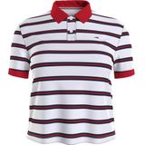 TOMMY JEANS poloshirt »TJW CROP CONTRAST STRIPE POLO SS«