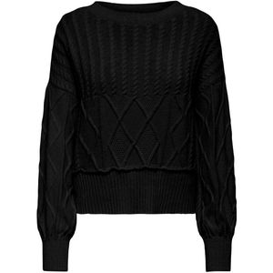 Only Gebreide trui ONLKAYA LIFE LS LOOSE CABLE ONECK CC KNT