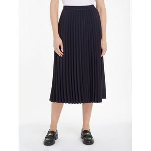 Tommy Hilfiger Plissérok FLUID TWILL PLEATED MIDI SKIRT