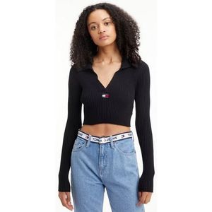 TOMMY JEANS Gebreide trui TJW BADGE RIB COLLAR SWEATER