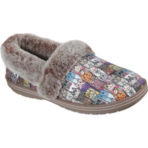 Skechers Pantoffels TOO COZY CHIC CAT Huisschoen met grappige kattenprint