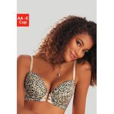 Lascana Push-up-bh in opwindende luipaard-look, sexy dessous