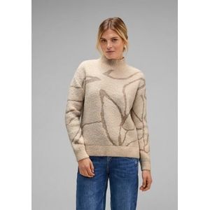 STREET ONE Gebreide trui Boucle Dessin Sweater