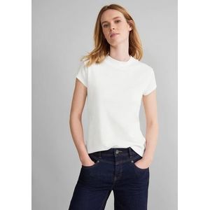 STREET ONE T-shirt met opstaande kraag - turtle neck - en nauwsluitende pasvorm