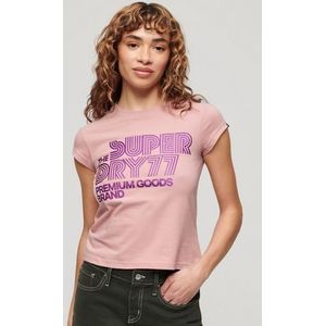 Superdry Shirt met korte mouwen RETRO GLITTER LOGO CAP SLV TEE